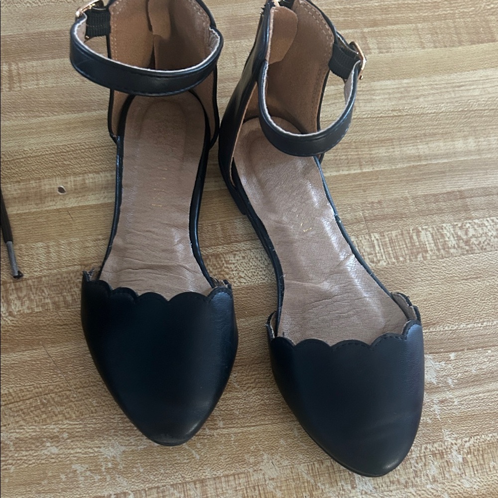 Elegant Black Ankle Strap Women's Shoes